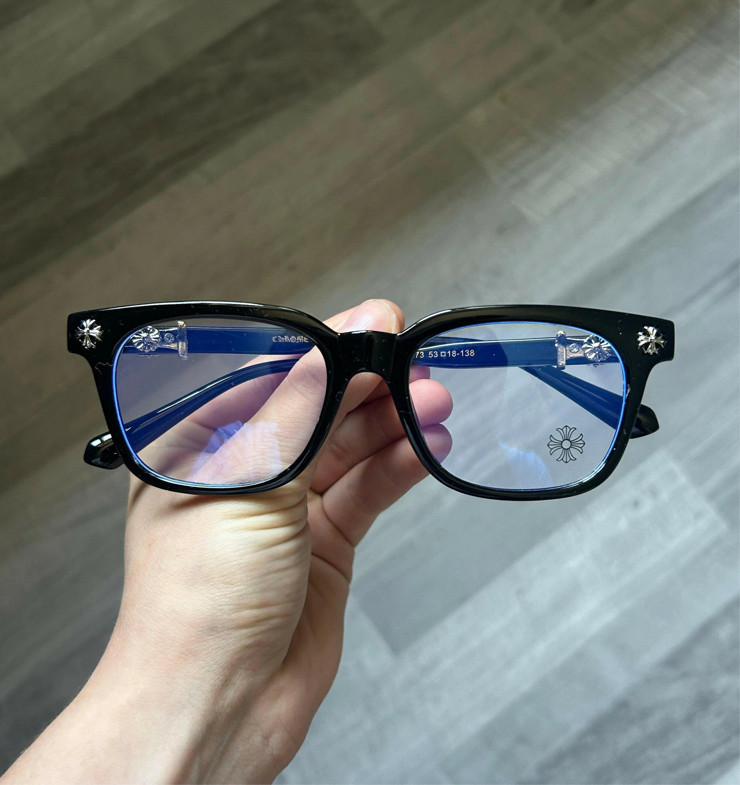 Chrome Hearts Black/Silver – UV400 + BlueProtect