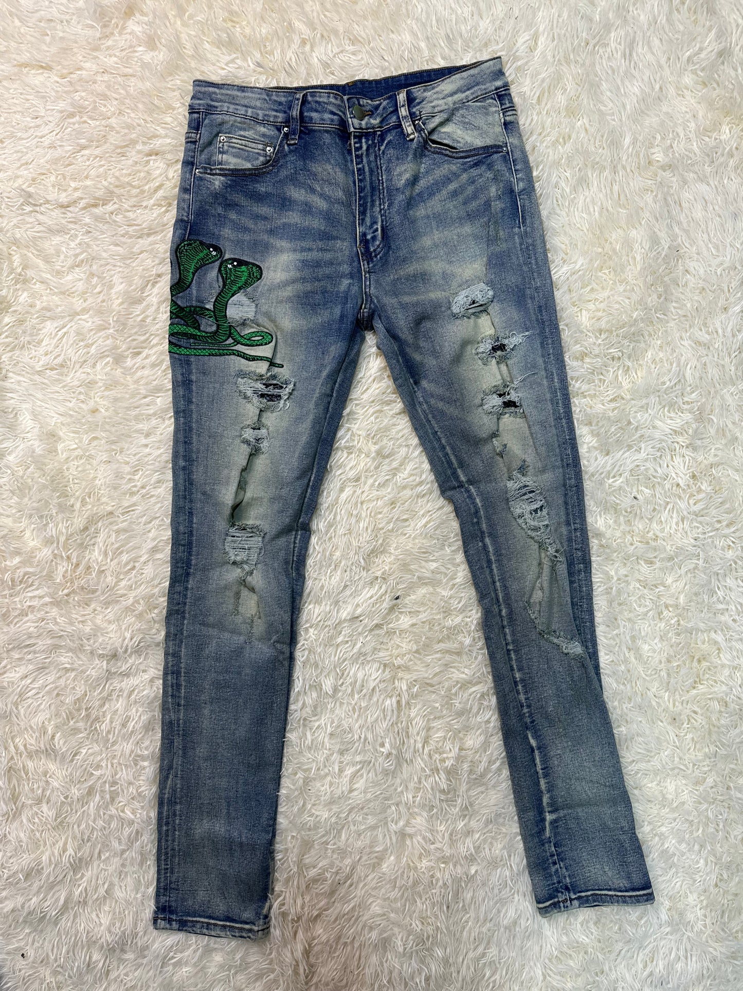 Jean type Amiri Snake Washed #5