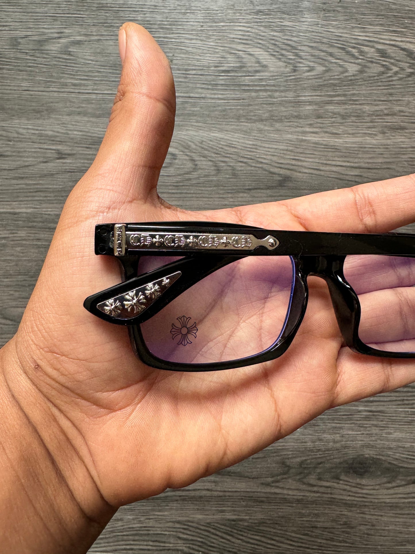 Ga Lentes Chrome Hearts Square Black/Silver – Protección UV400 + BlueProtect