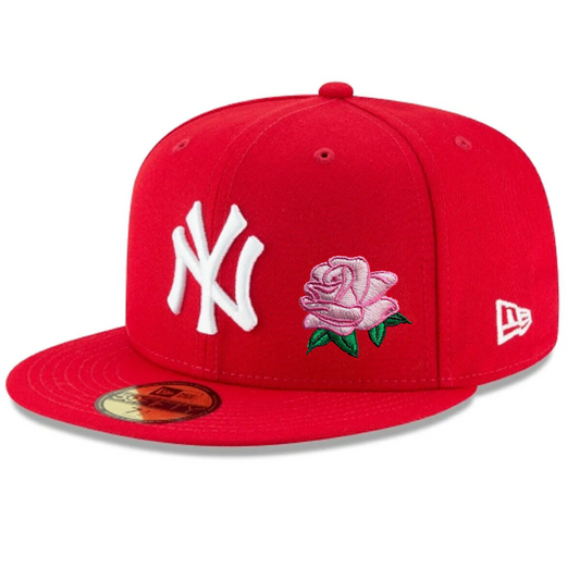 Gorra New Era NY Yankees Red 1999 World Series Pink Rose