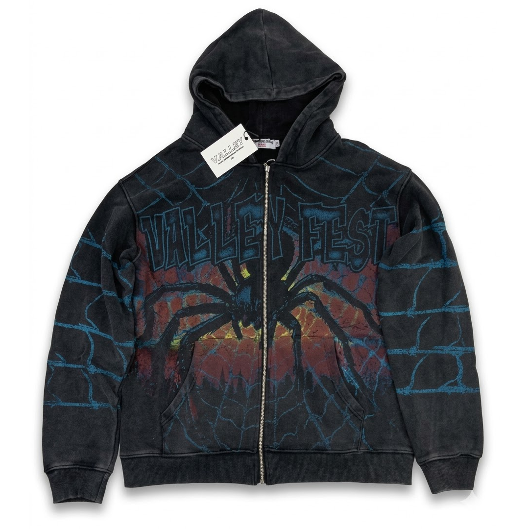 Vale Lives Forever Valley Fest Spider Zip Up