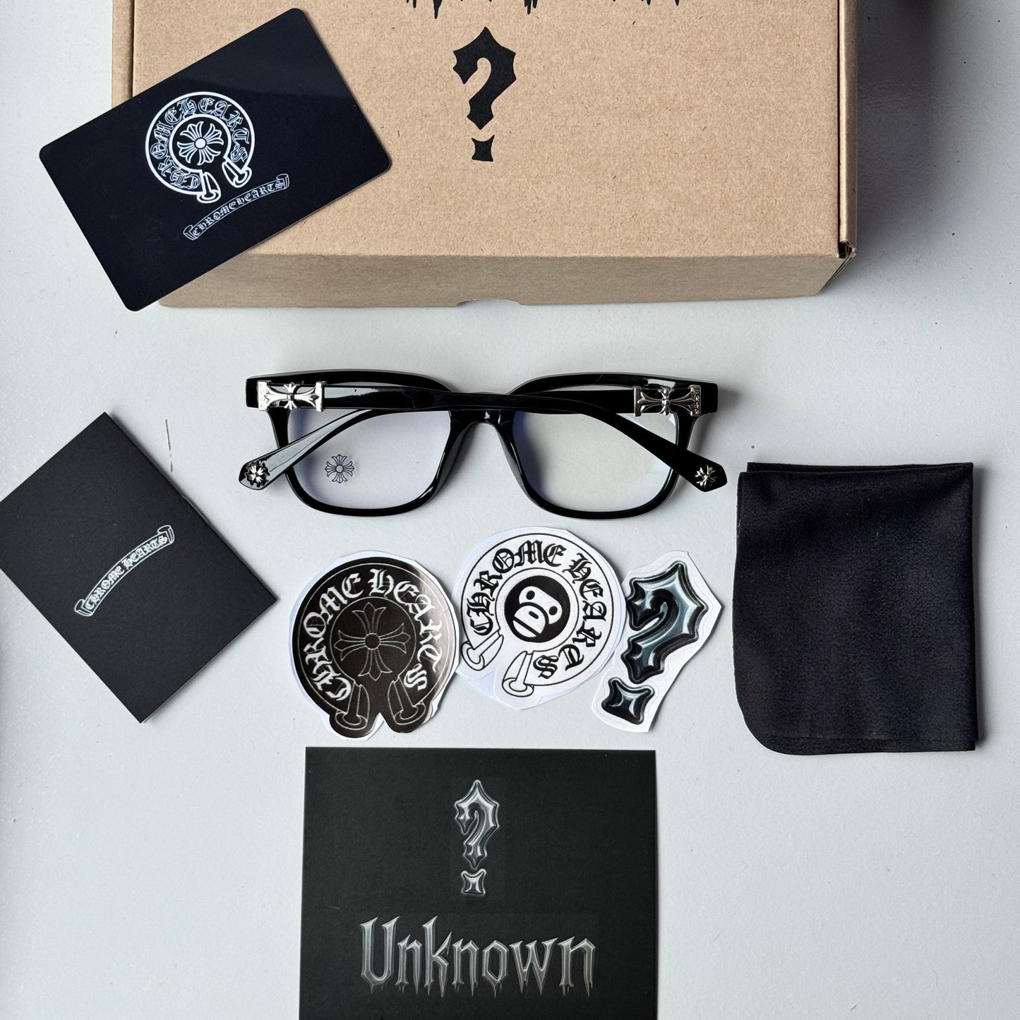 Lentes Chrome Hearts Black/Silver – Protección UV400 + BlueProtect