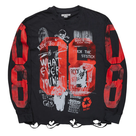 Grill Black Long Sleeve Graphic T-Shirt