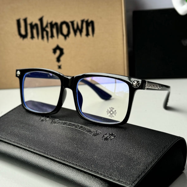 Chrome Hearts Square Black/Silver – Protección UV400 + BlueProtect