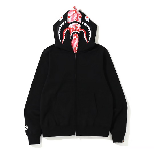 BAPE ABC Shark Full Zip Double Hoodie Black/Pink