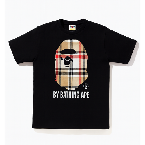 BAPE A Bathing Ape Check by Bathing Tee Black