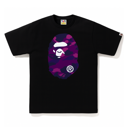 BAPE Baby Milo x Ape Head Tee Pink Purple ABC Camo