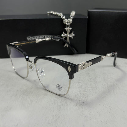 Lentes Chrome Hearts Steal Mount Black/Silver – Protección UV400 + BlueProtect