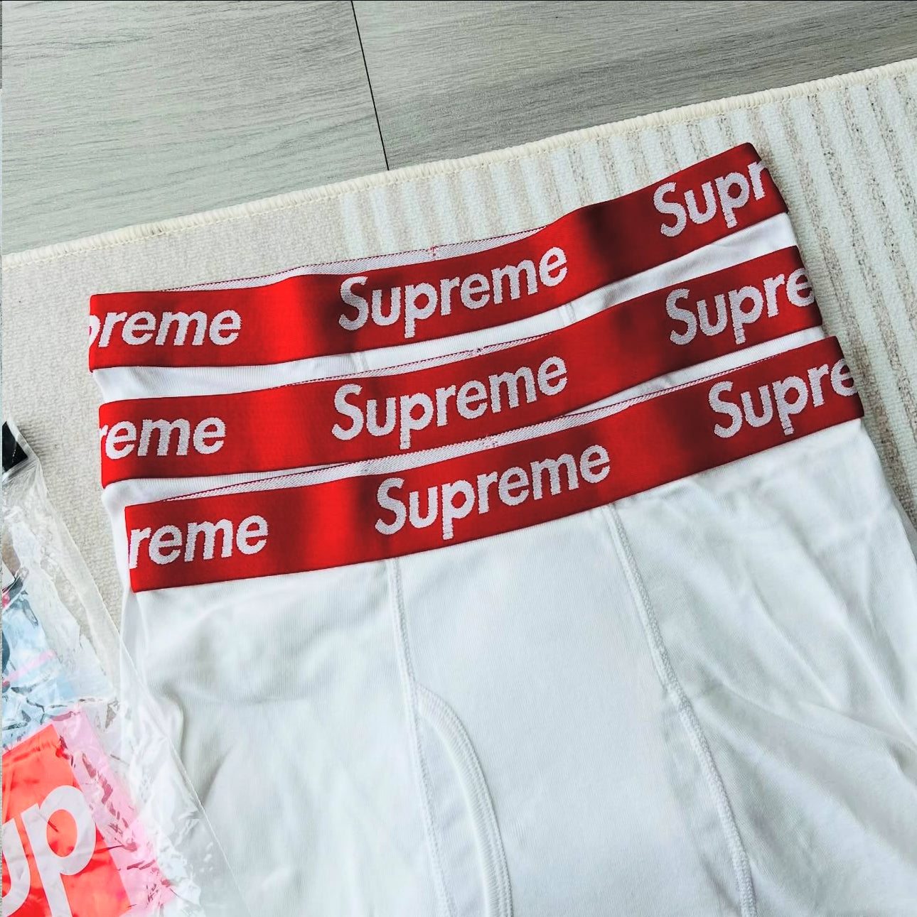 Supreme Hanes Boxer Briefs White