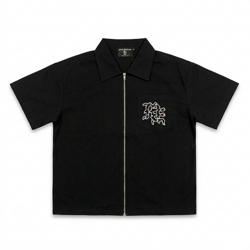“ME” Rhinestone Zip Up Shirt