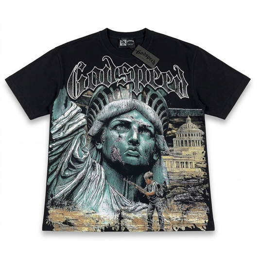 Godspeed Statue of Liberty War Black Tee