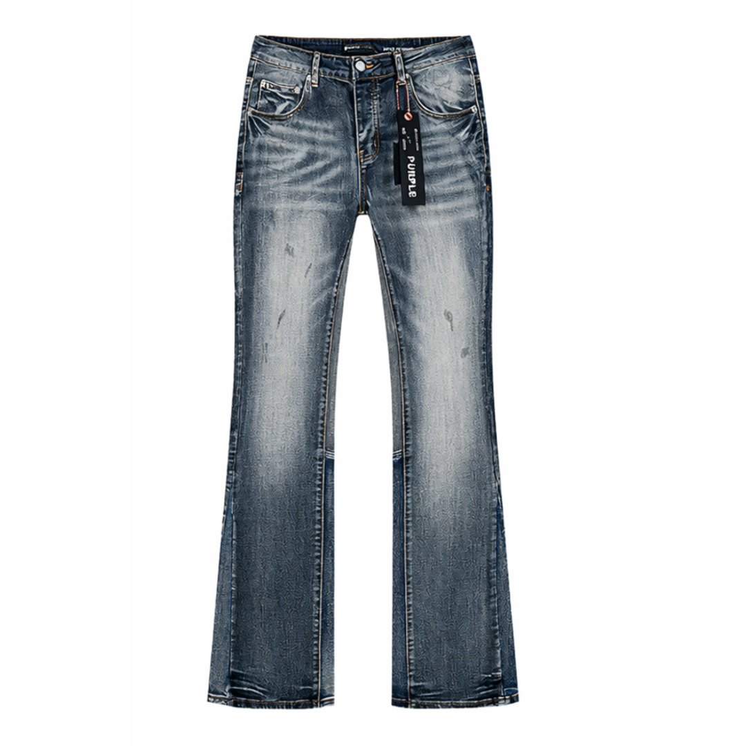 Jean Purple Flared Washed #1