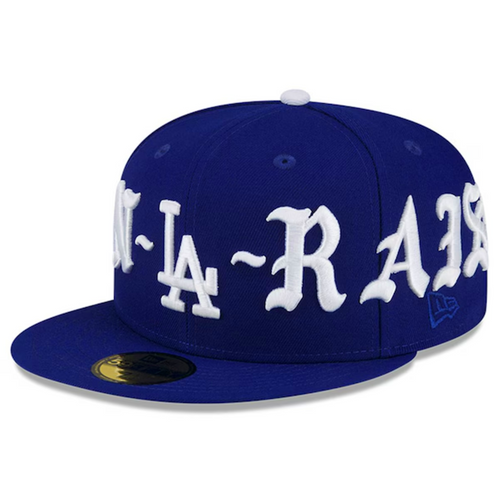 Men's Los Angeles Dodgers New Era Born x Raised Royal Wrap Around 59FIFTY Fitted Hat