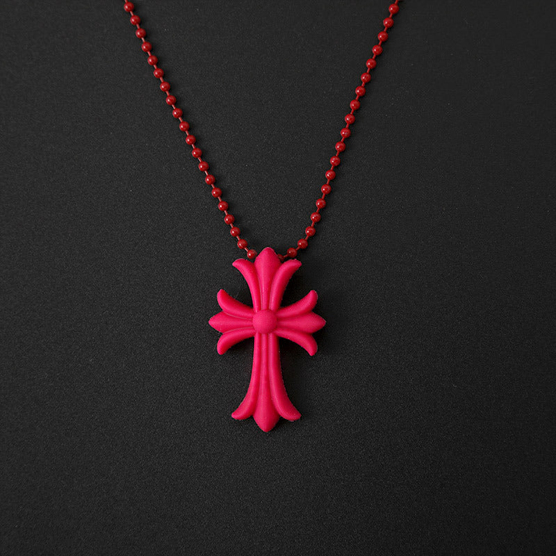 Chrome Hearts Silicone Rubber CH Cross Necklace