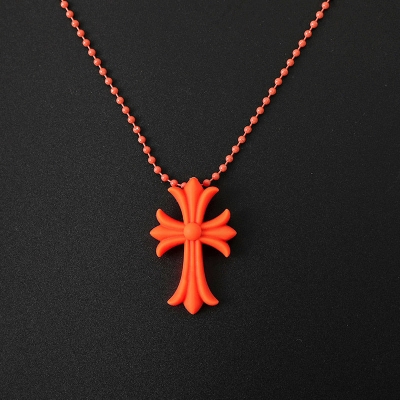 Chrome Hearts Silicone Rubber CH Cross Necklace