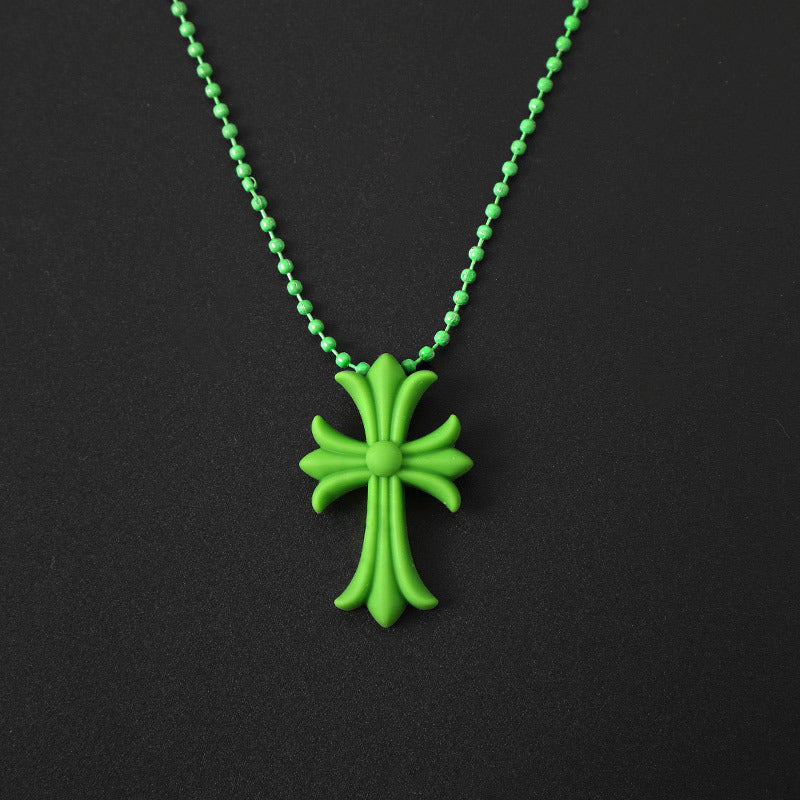 Chrome Hearts Silicone Rubber CH Cross Necklace