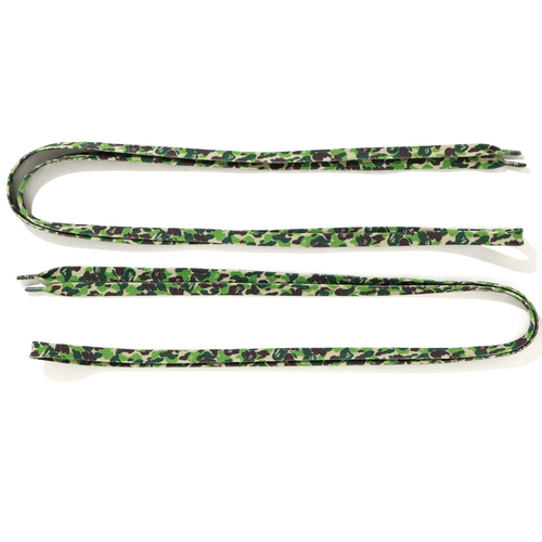 BAPE ABC Camo Shoelaces Green