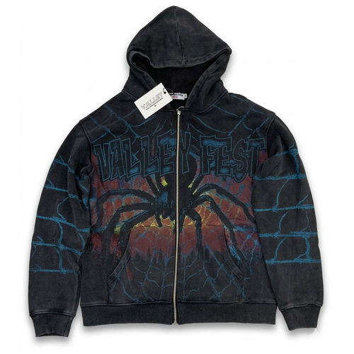 Vale Lives Forever Valley Fest Spider Zip Up
