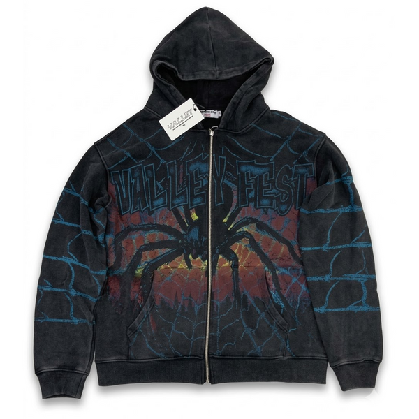 Vale Lives Forever Valley Fest Spider Zip Up